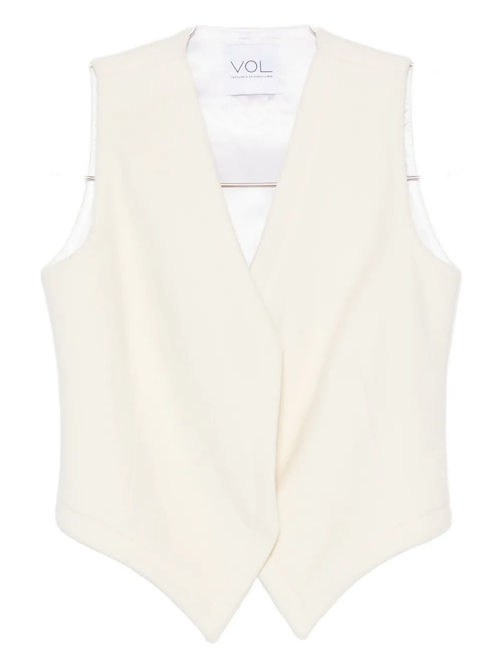 Vestiaire D'un Oiseau Libre Sleeveless V-neck Waistcoat In White