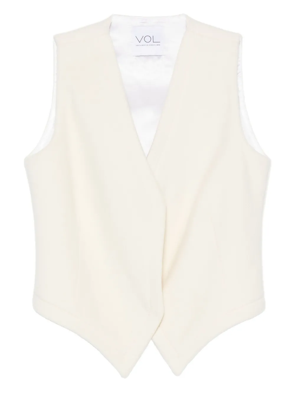 Vestiaire d'un Oiseau Libre sleeveless V-neck waistcoat | White | Image 1