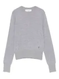 AMI Paris crew-neck wool-silk blend sweater - Grey