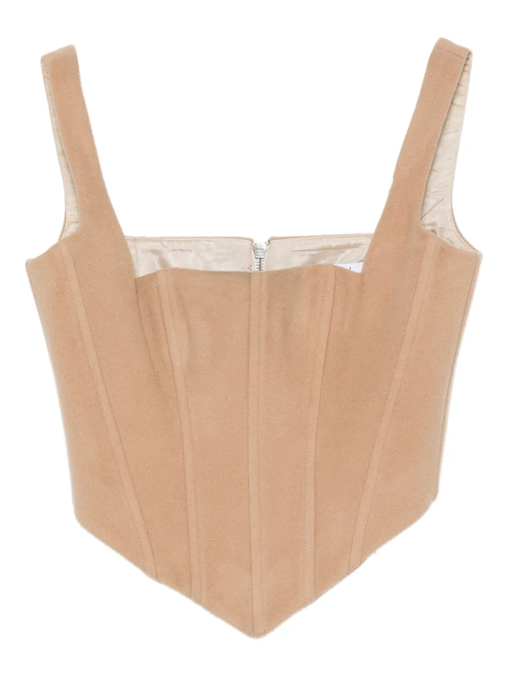 Vestiaire D'un Oiseau Libre Cashmere Panelled Corset In Black