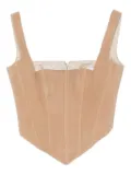 Vestiaire d'un Oiseau Libre cashmere panelled corset - Brown