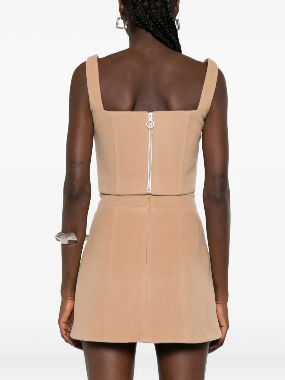 Vestiaire D'un Oiseau Libre Cashmere Panelled Corset In Black