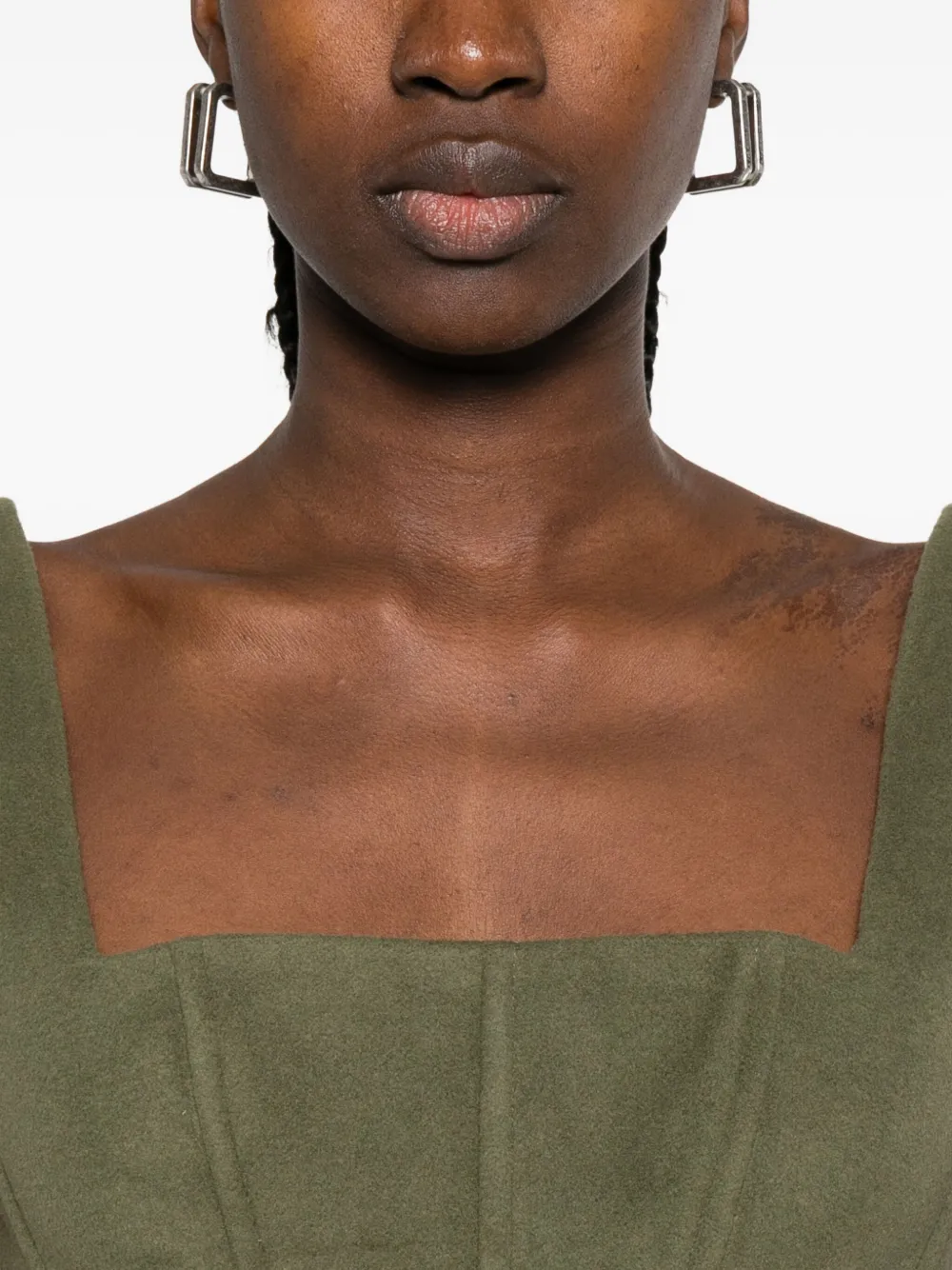 Vestiaire D'un Oiseau Libre Cashmere Corset In Green