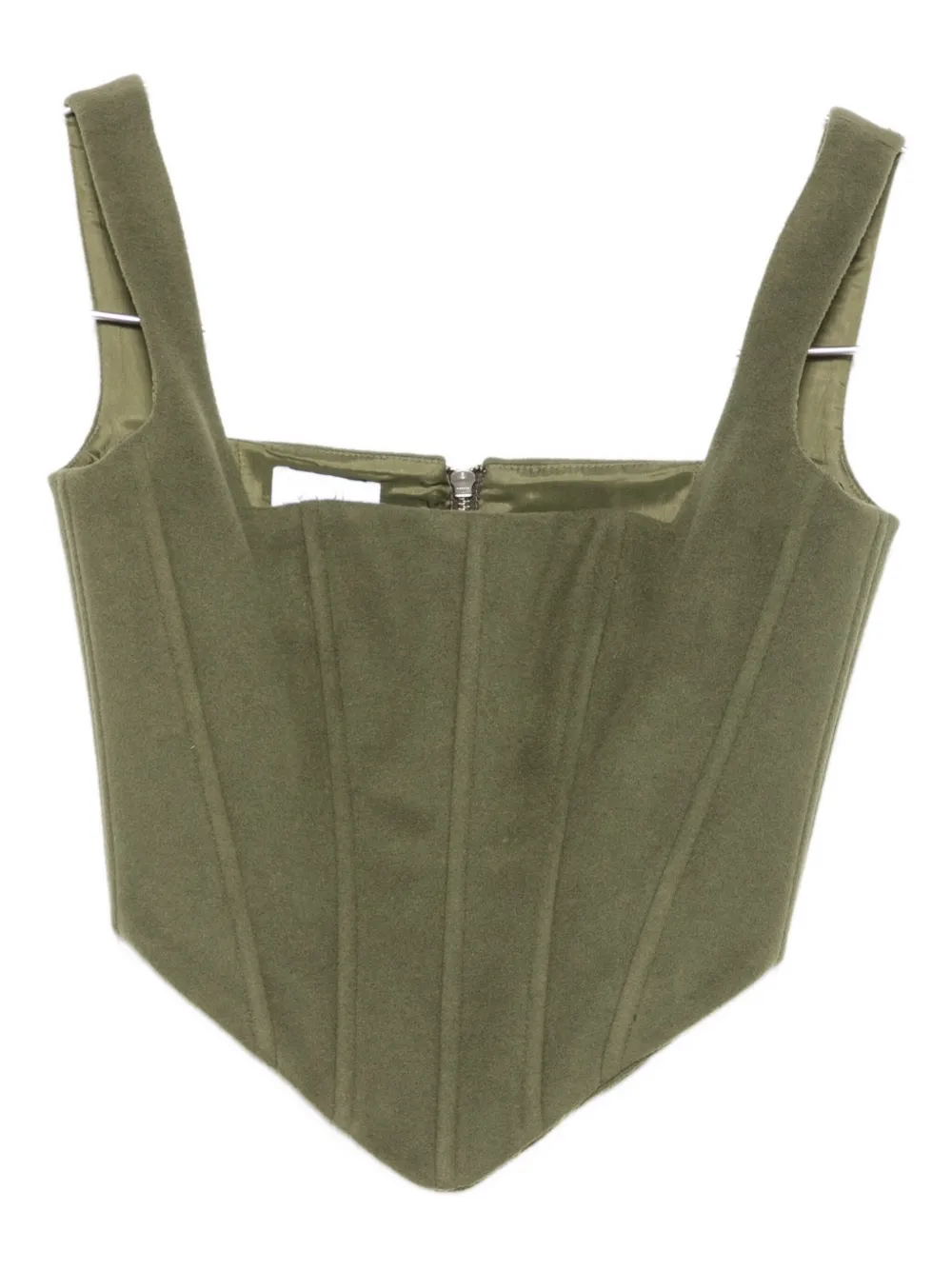 Vestiaire D'un Oiseau Libre Cashmere Corset In Green