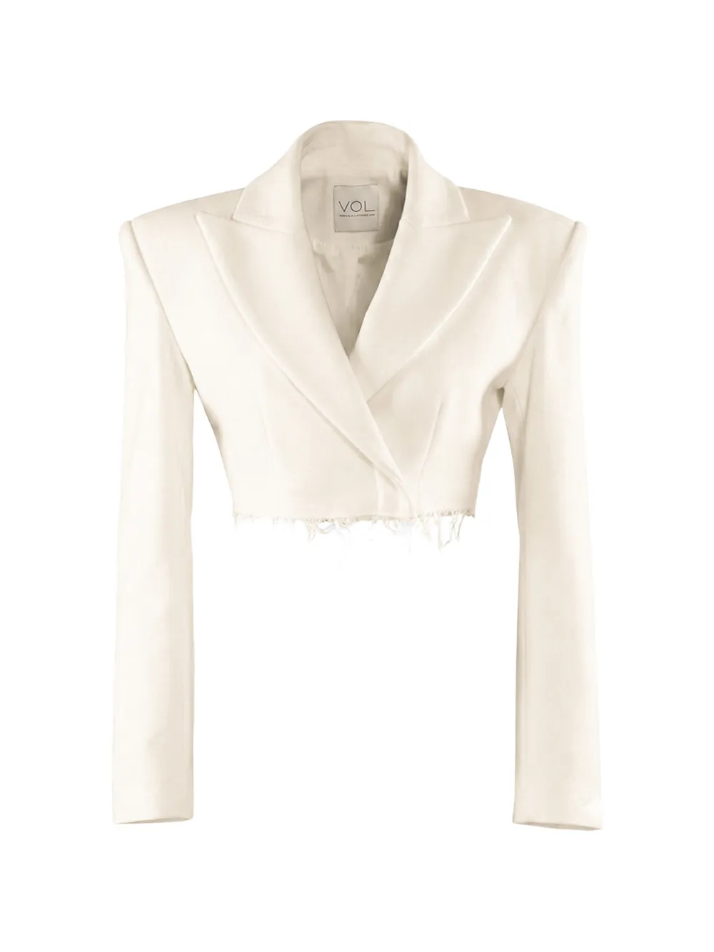 Vestiaire d'un Oiseau Libre frayed-hem cashmere jacket - Bianco
