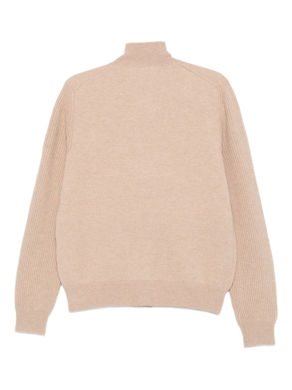Lardini Vest met geribbelde manchetten Beige