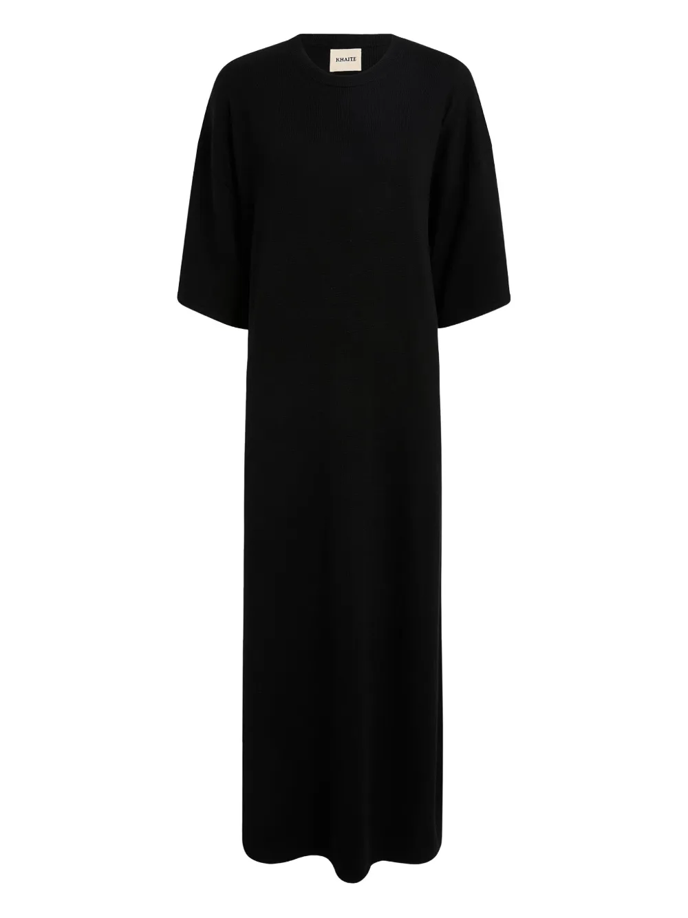KHAITE crew-neck maxi dress Zwart