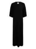 KHAITE crew-neck maxi dress - Black