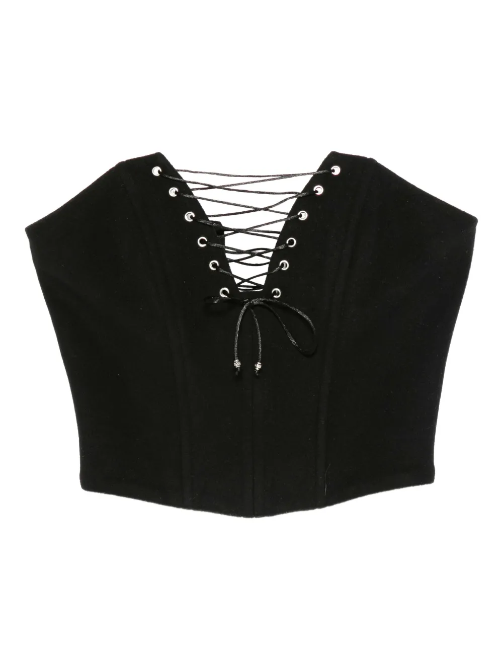 Vestiaire d'un Oiseau Libre lace-up corset top | Black | Image 1