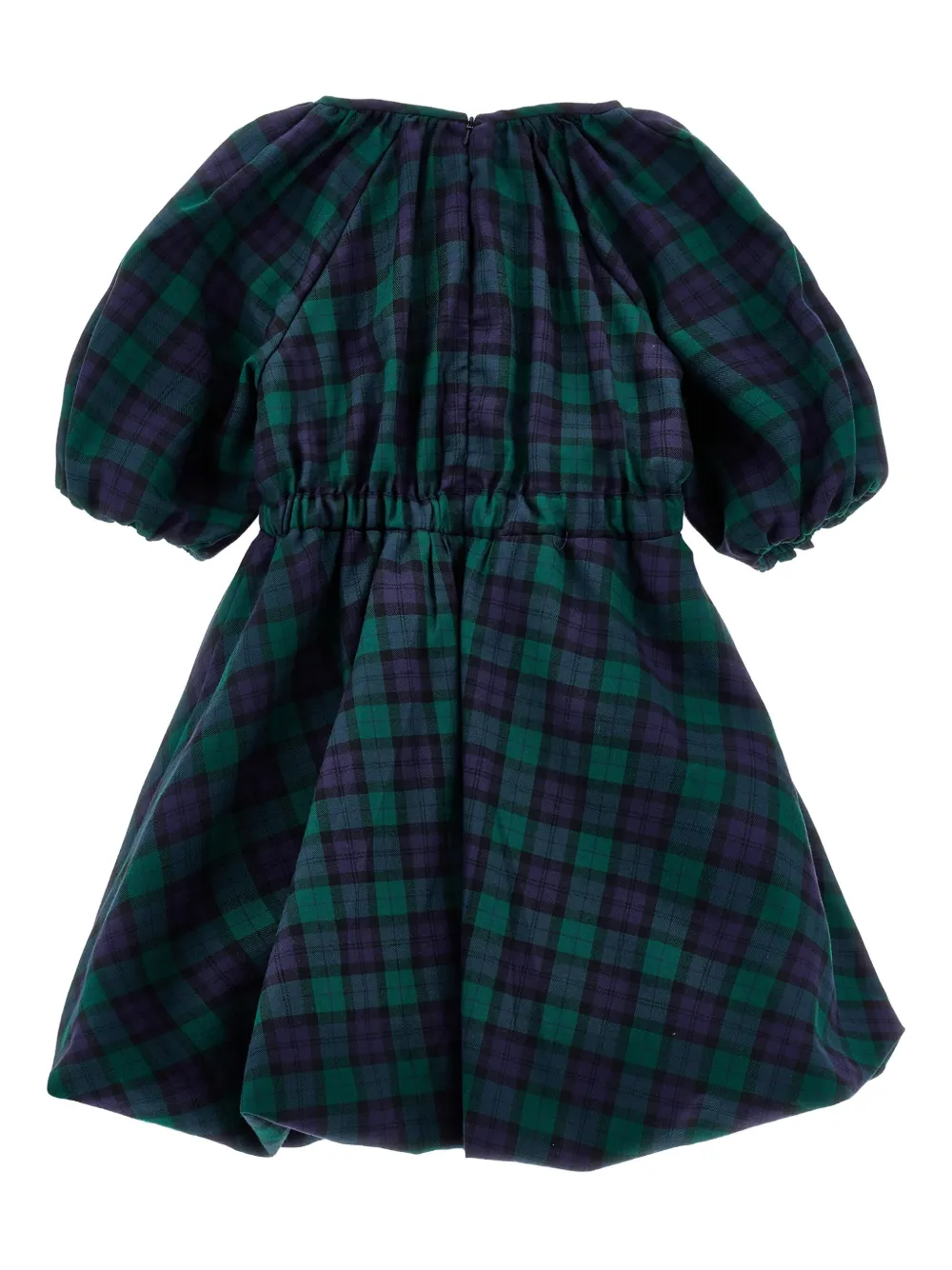 Philosophy Di Lorenzo Serafini Kids Geruite jurk met ballonmouwen Blauw