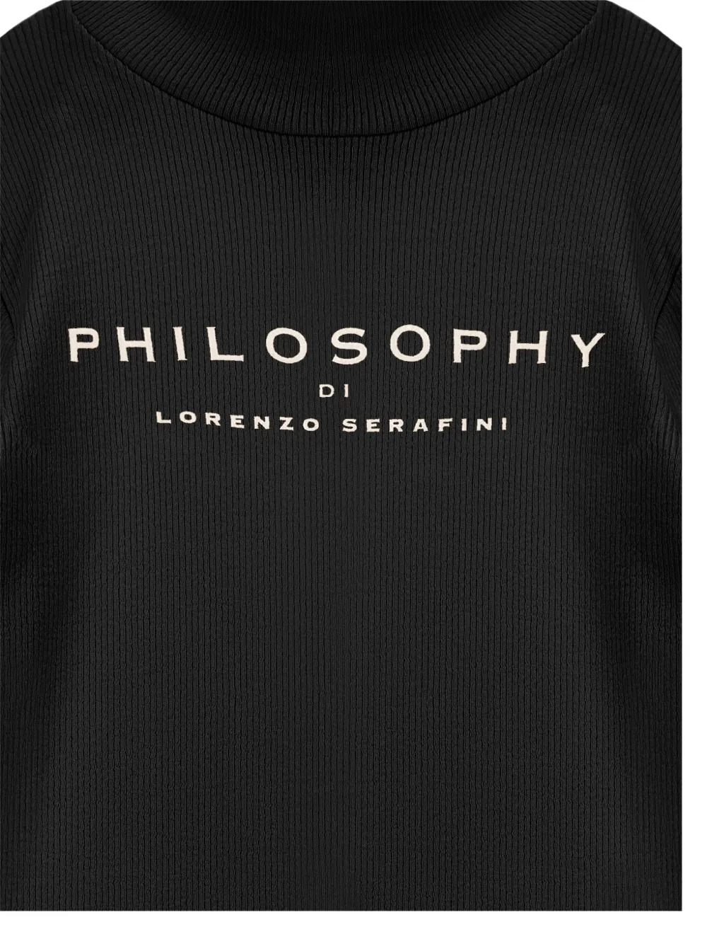 Philosophy Di Lorenzo Serafini Logo-print Rib-knit Top In Black
