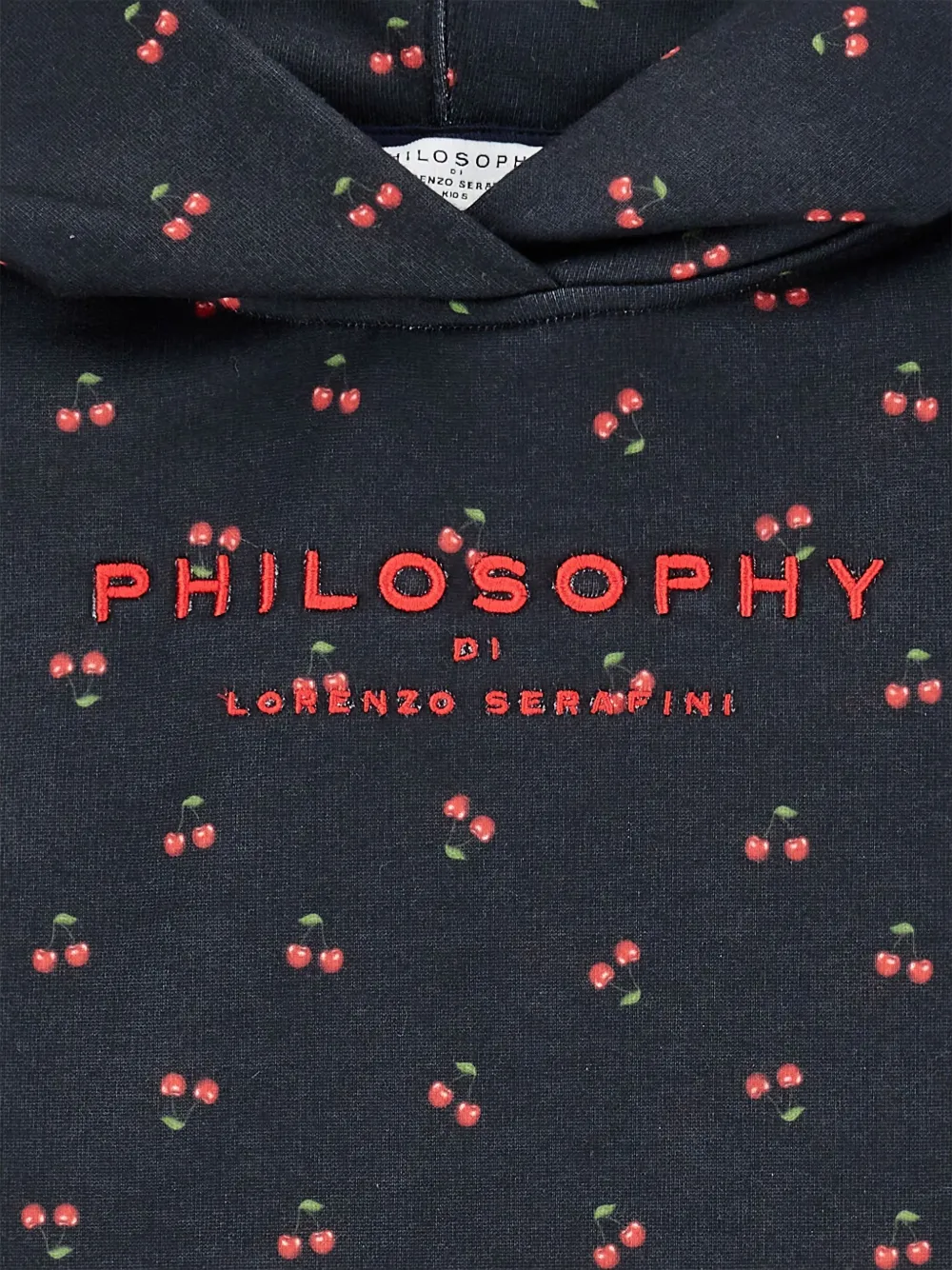 Philosophy Di Lorenzo Serafini Kids Hoodie met kersenprint Blauw