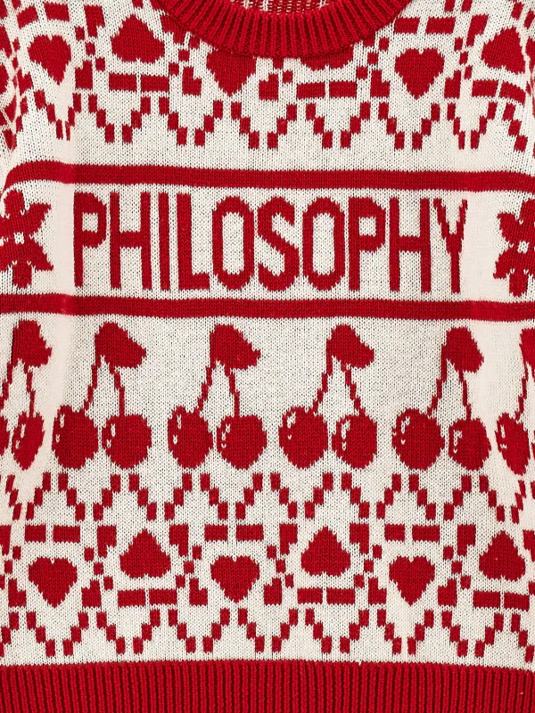 Philosophy Di Lorenzo Serafini Kids cherry-pattern Sweater | Red