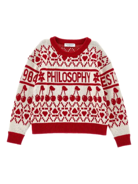 Philosophy Di Lorenzo Serafini Kids cherry-pattern sweater