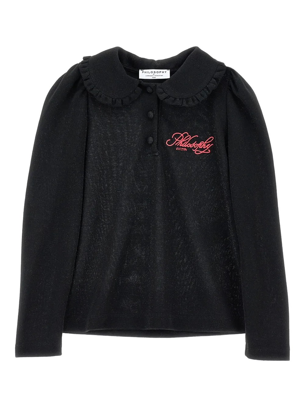 Philosophy Di Lorenzo Serafini Kids Polo a maniche lunghe con ruches - Nero