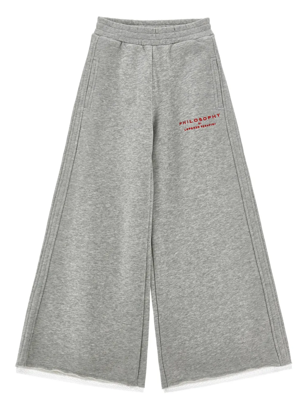 Philosophy Di Lorenzo Serafini Kids embroidered-logo trousers Grijs