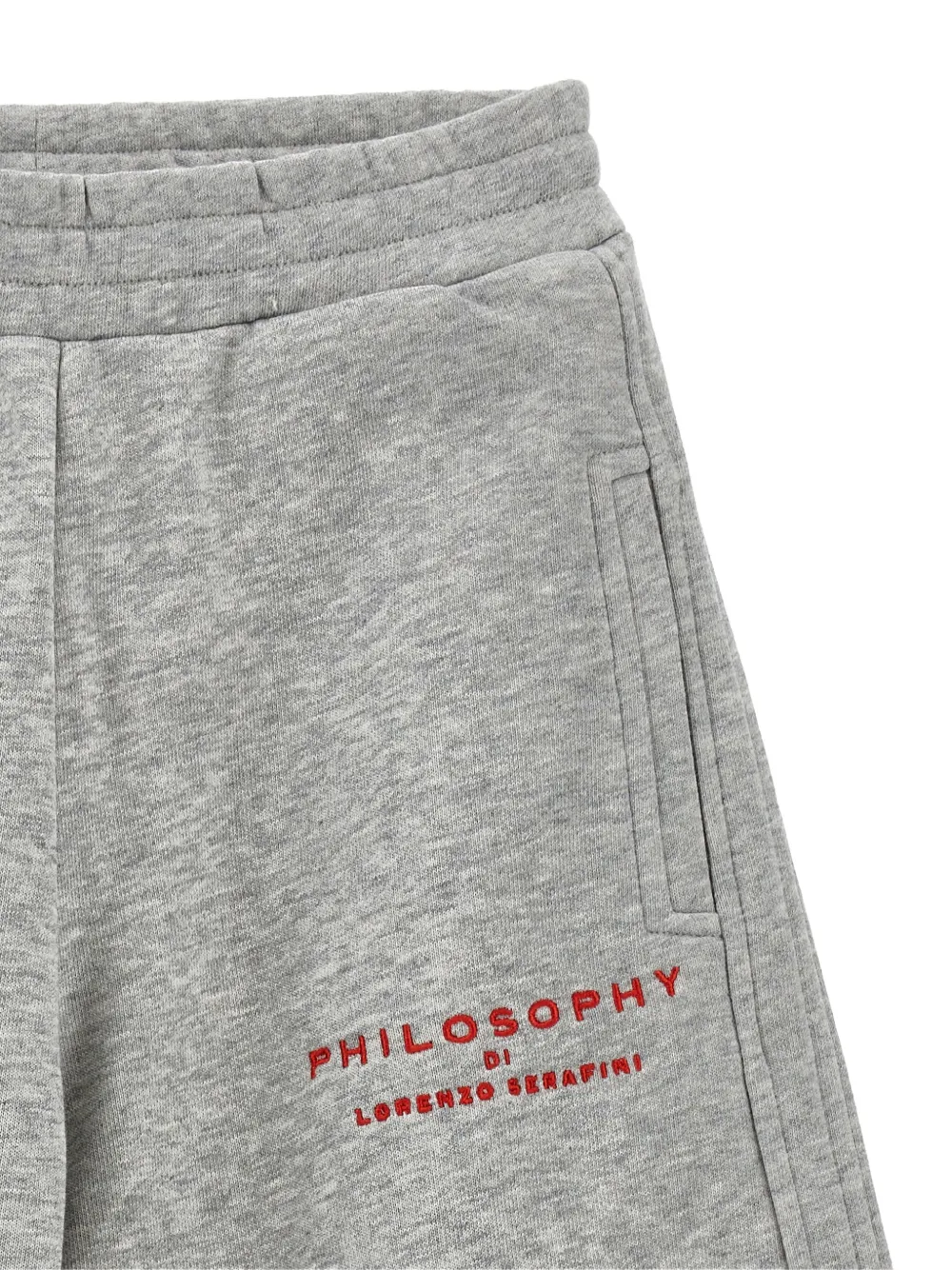 Philosophy Di Lorenzo Serafini Kids embroidered-logo trousers Grijs