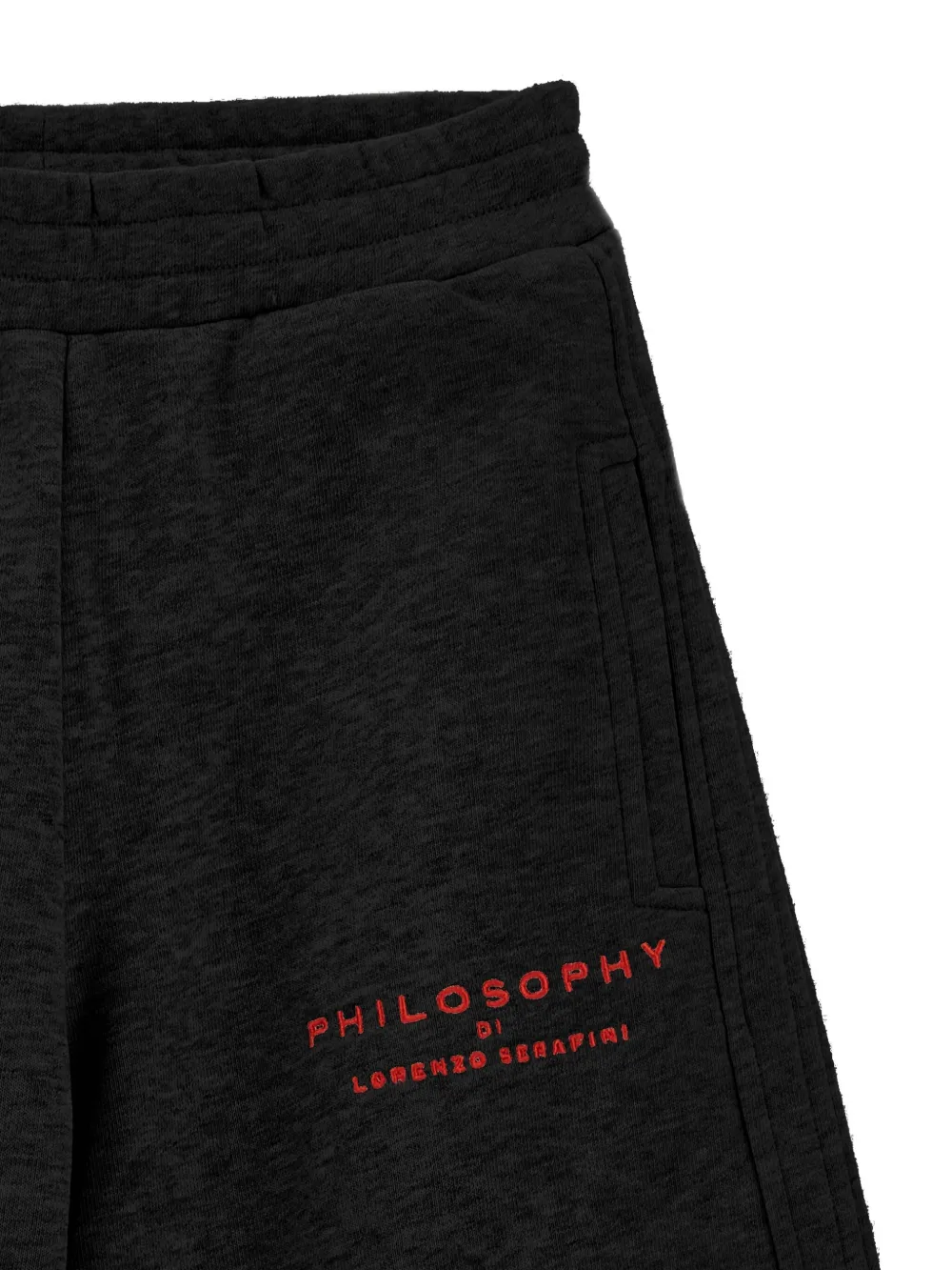 Philosophy Di Lorenzo Serafini Kids Broek met wijde pijpen en borduurwerk Zwart
