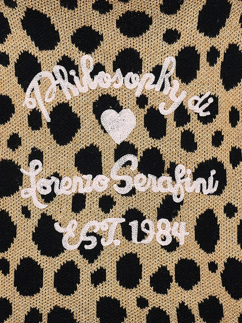 Philosophy Di Lorenzo Serafini Kids Vest met luipaardprint en knoop Bruin
