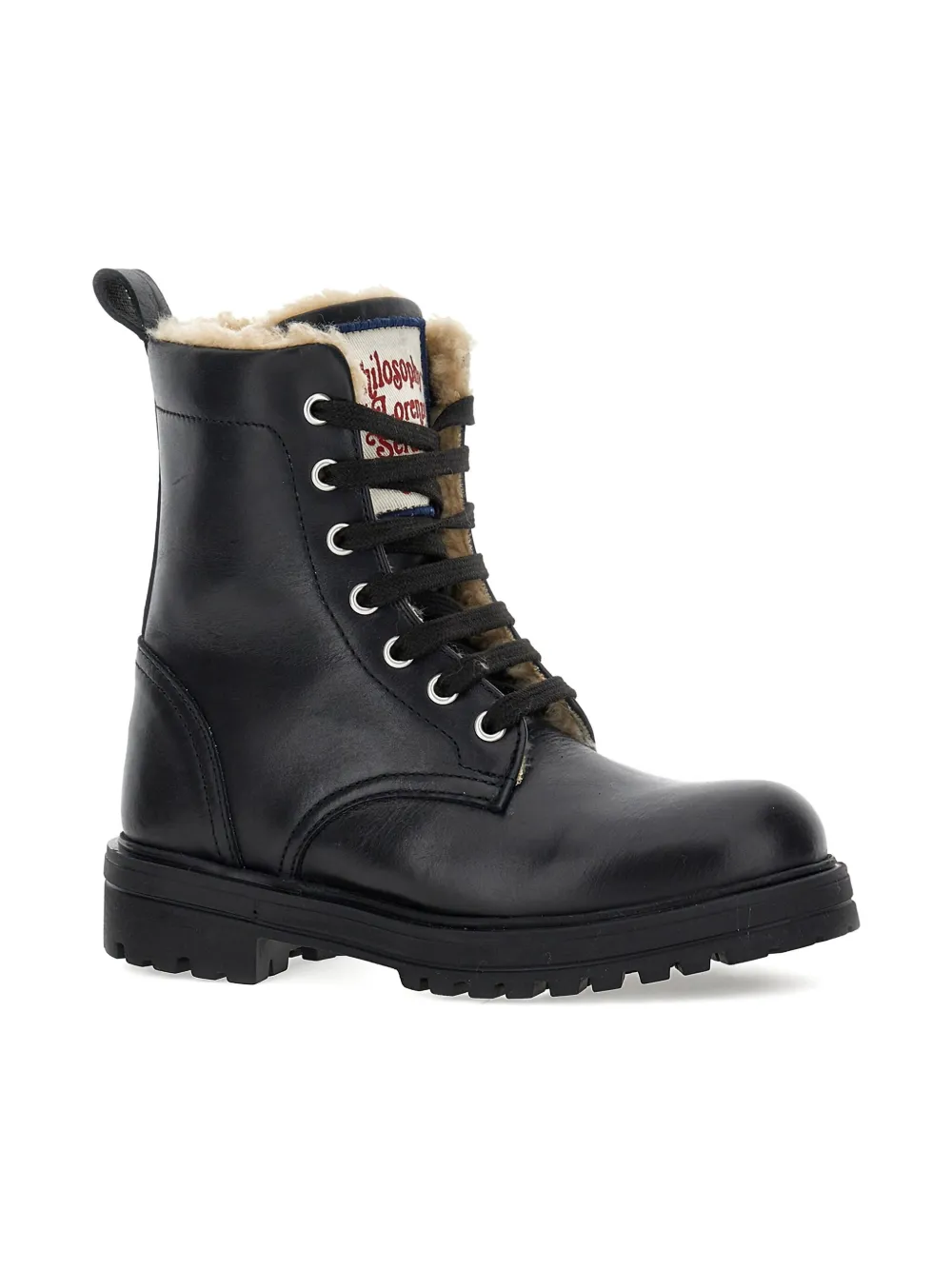 Philosophy Di Lorenzo Serafini Kids Lace-up lammy veterlaarzen - Zwart