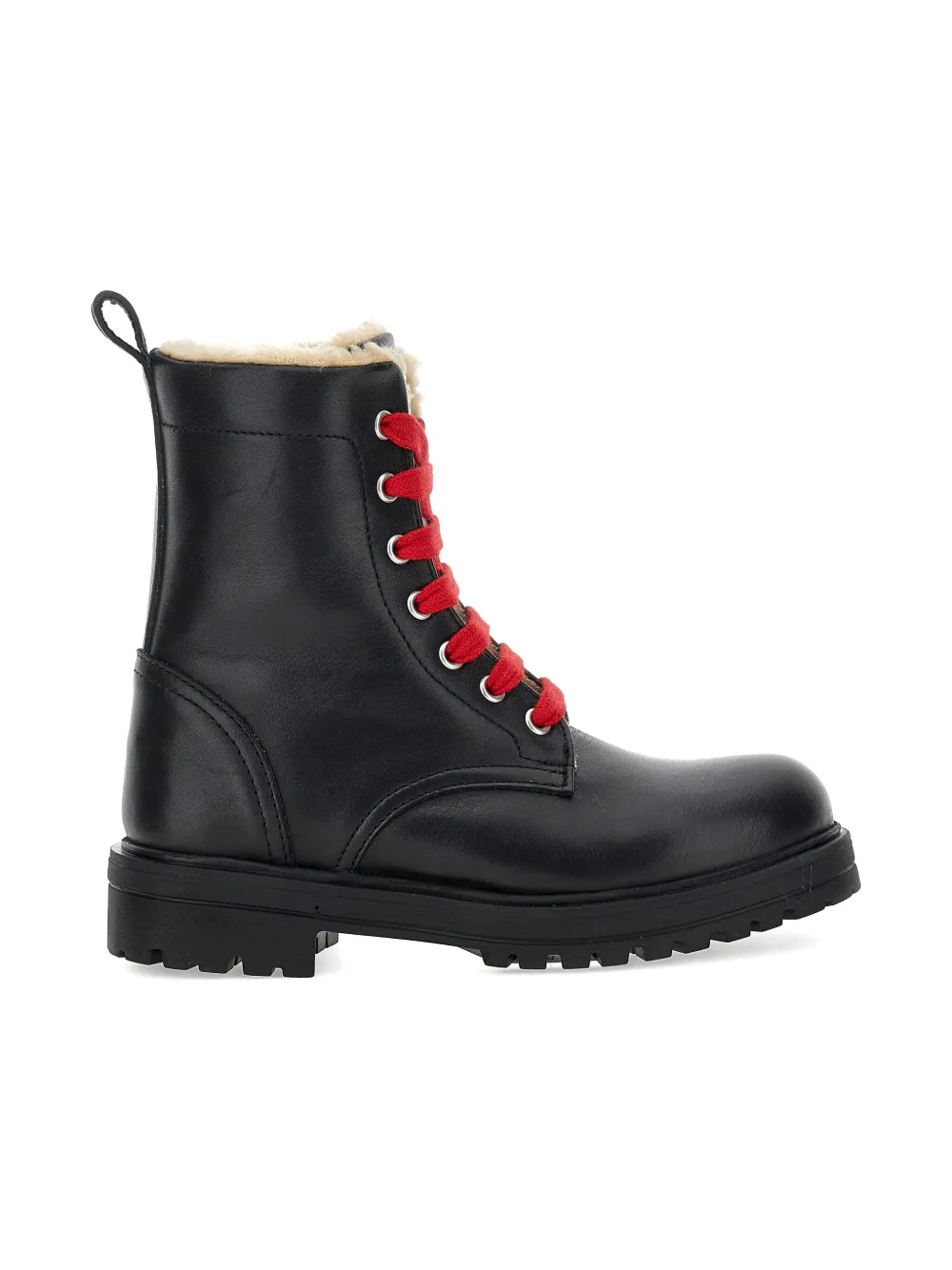Philosophy Di Lorenzo Serafini Kids lace-up shearling boots Black