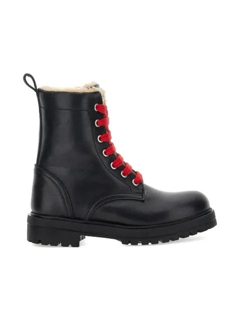 Philosophy Di Lorenzo Serafini Kids lace-up shearling boots