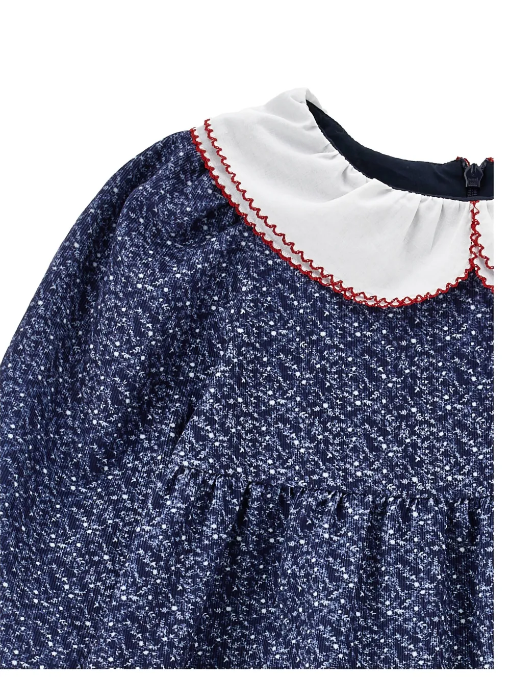 Philosophy Di Lorenzo Serafini Kids Jurk met Peter Pan-kraag en ruches Blauw