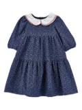 Philosophy Di Lorenzo Serafini Kids Peter-Pan collar tiered-ruffles dress - Blue