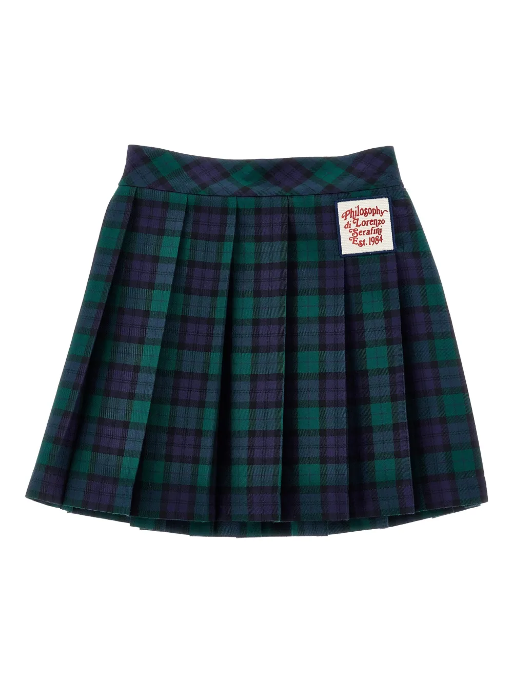 Philosophy Di Lorenzo Serafini Kids Geruite rok Blauw