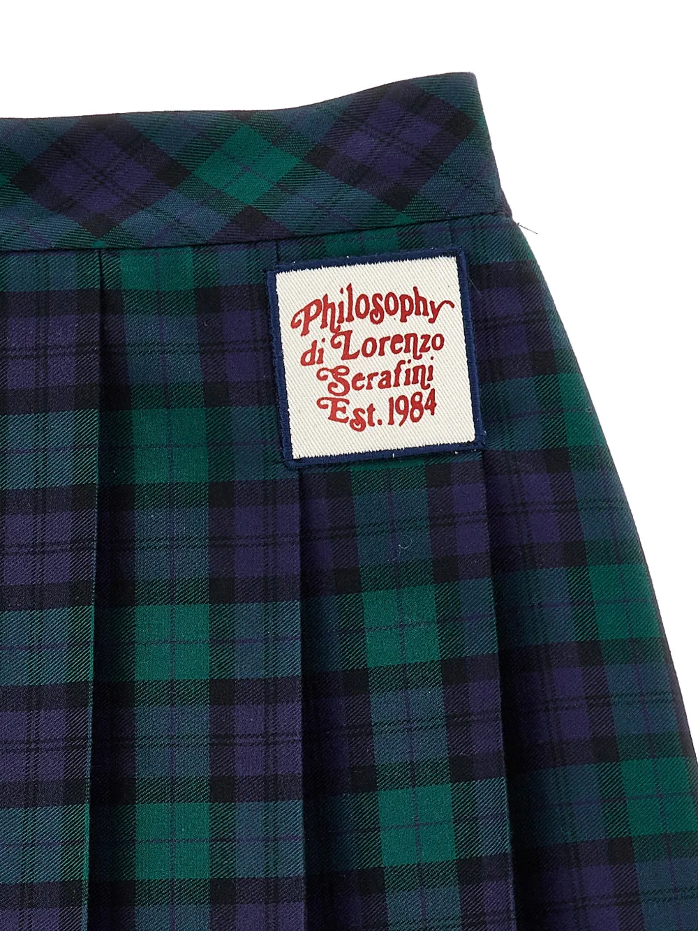 Philosophy Di Lorenzo Serafini Kids Geruite rok Blauw