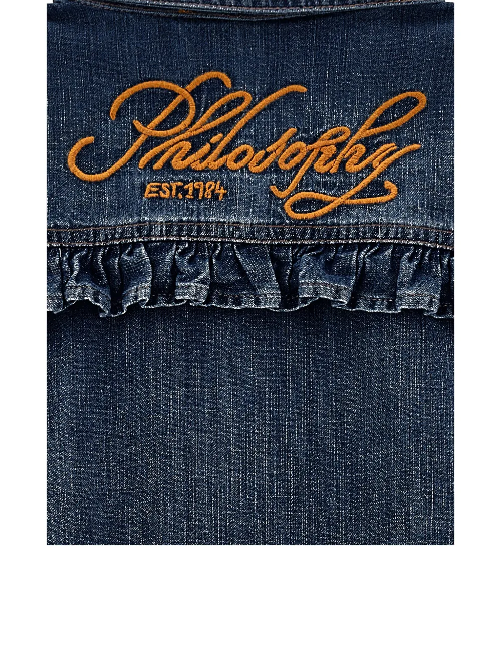 Philosophy Di Lorenzo Serafini Kids Spijkershirt met geborduurd logo Blauw