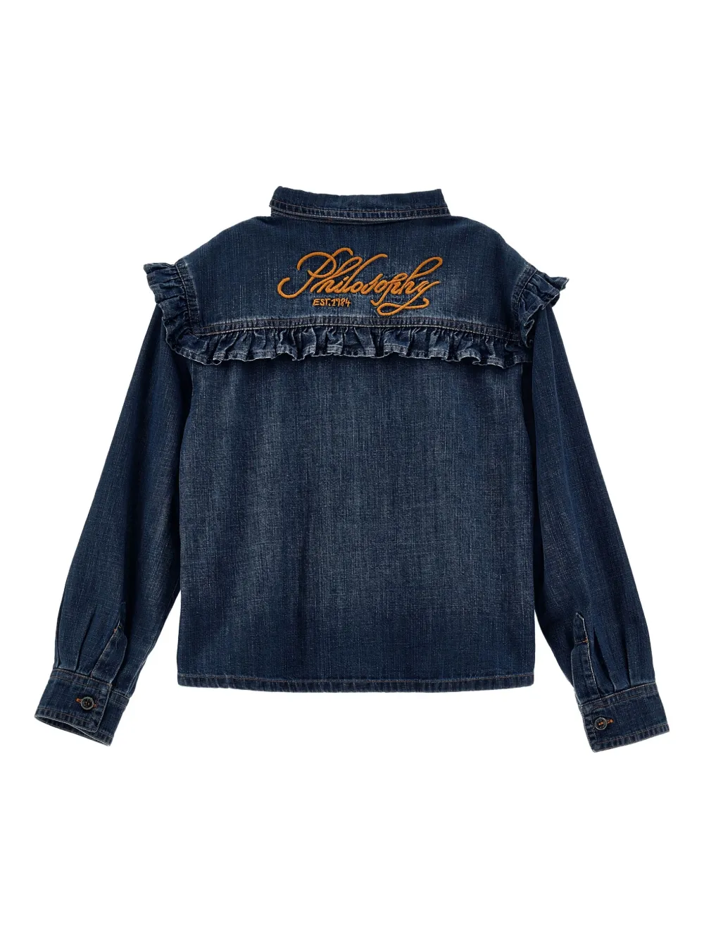 Philosophy Di Lorenzo Serafini Kids embroidered-logo denim shirt | Shirts | Image 2