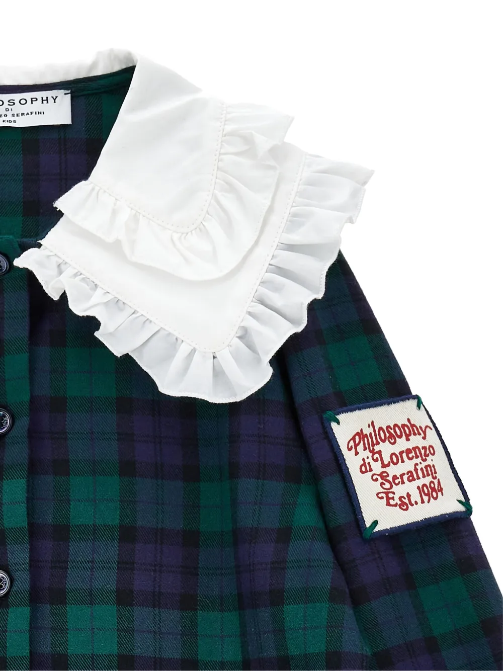 Philosophy Di Lorenzo Serafini Kids Geruit shirt Groen