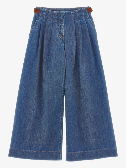 Philosophy Di Lorenzo Serafini Kids jeans anchos con logo bordado