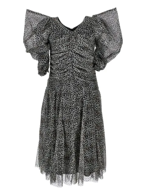 Philosophy Di Lorenzo Serafini Kids puff-sleeve leopard-print dress
