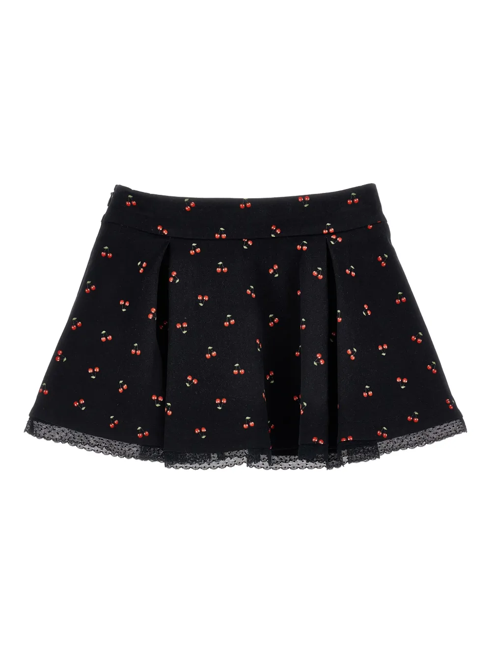 Philosophy Di Lorenzo Serafini Kids Rok met kersenprint en geplooid detail Zwart