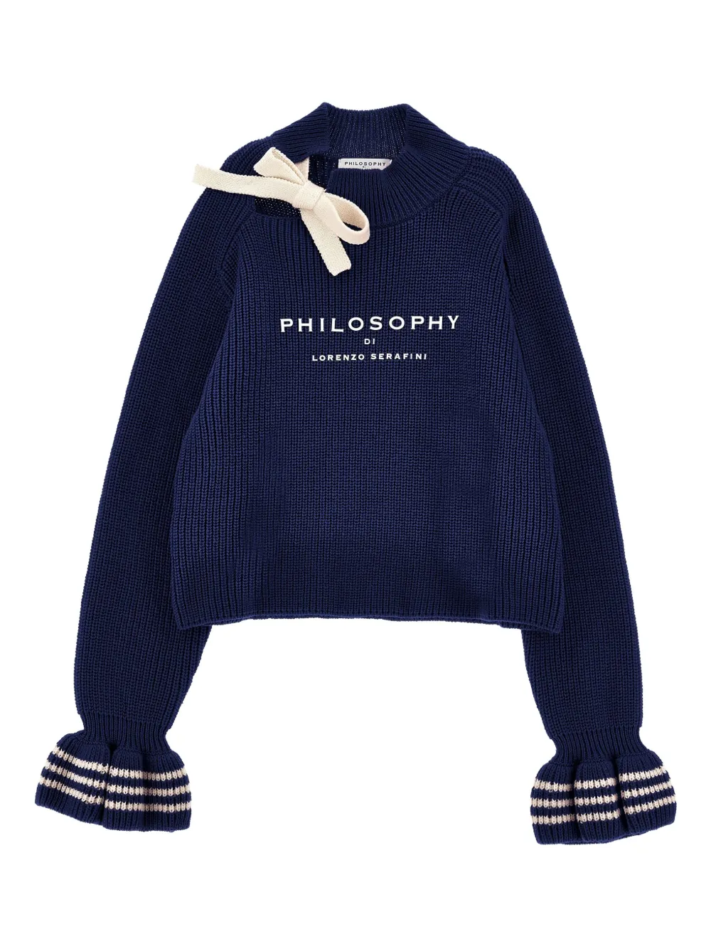 Philosophy Di Lorenzo Serafini Kids Trui met strikdetail en ruches Blauw