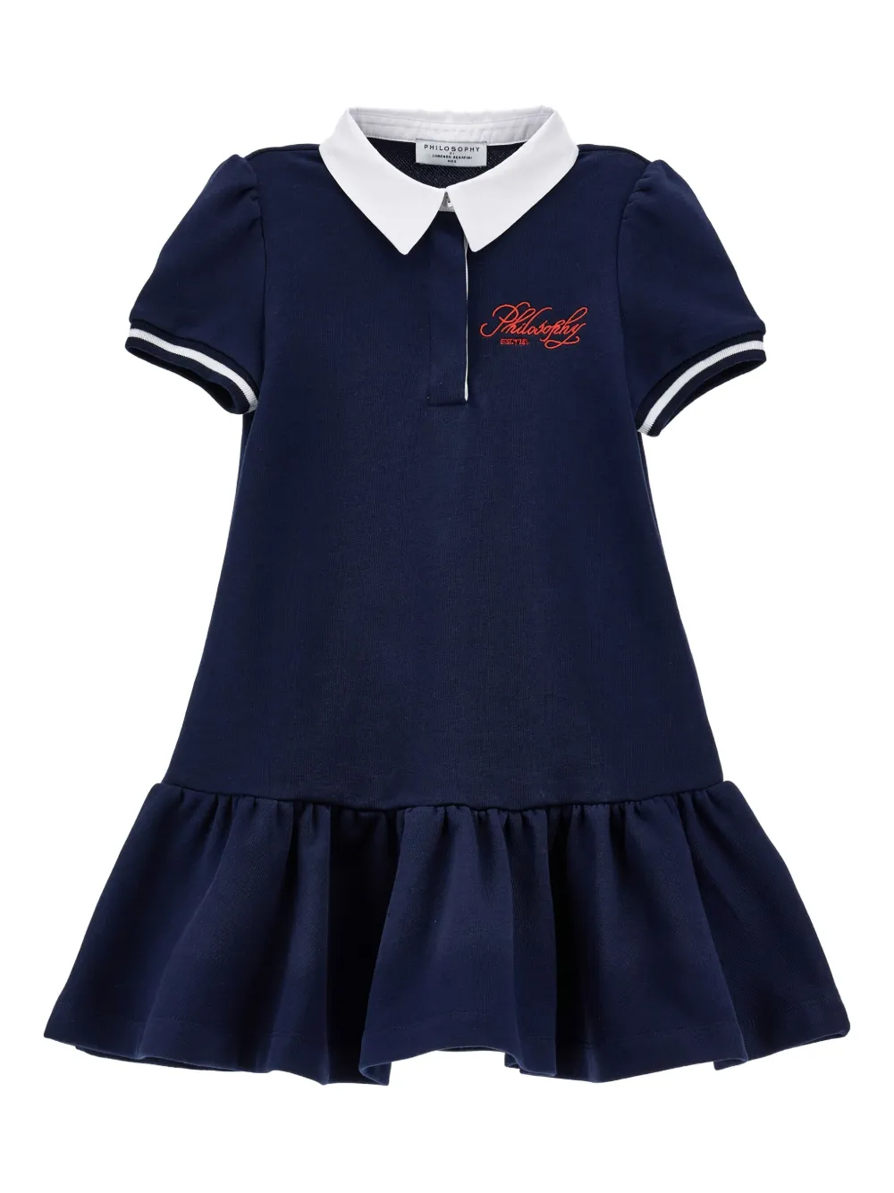 Philosophy Di Lorenzo Serafini Kids Polojurk met geborduurd logo Blauw