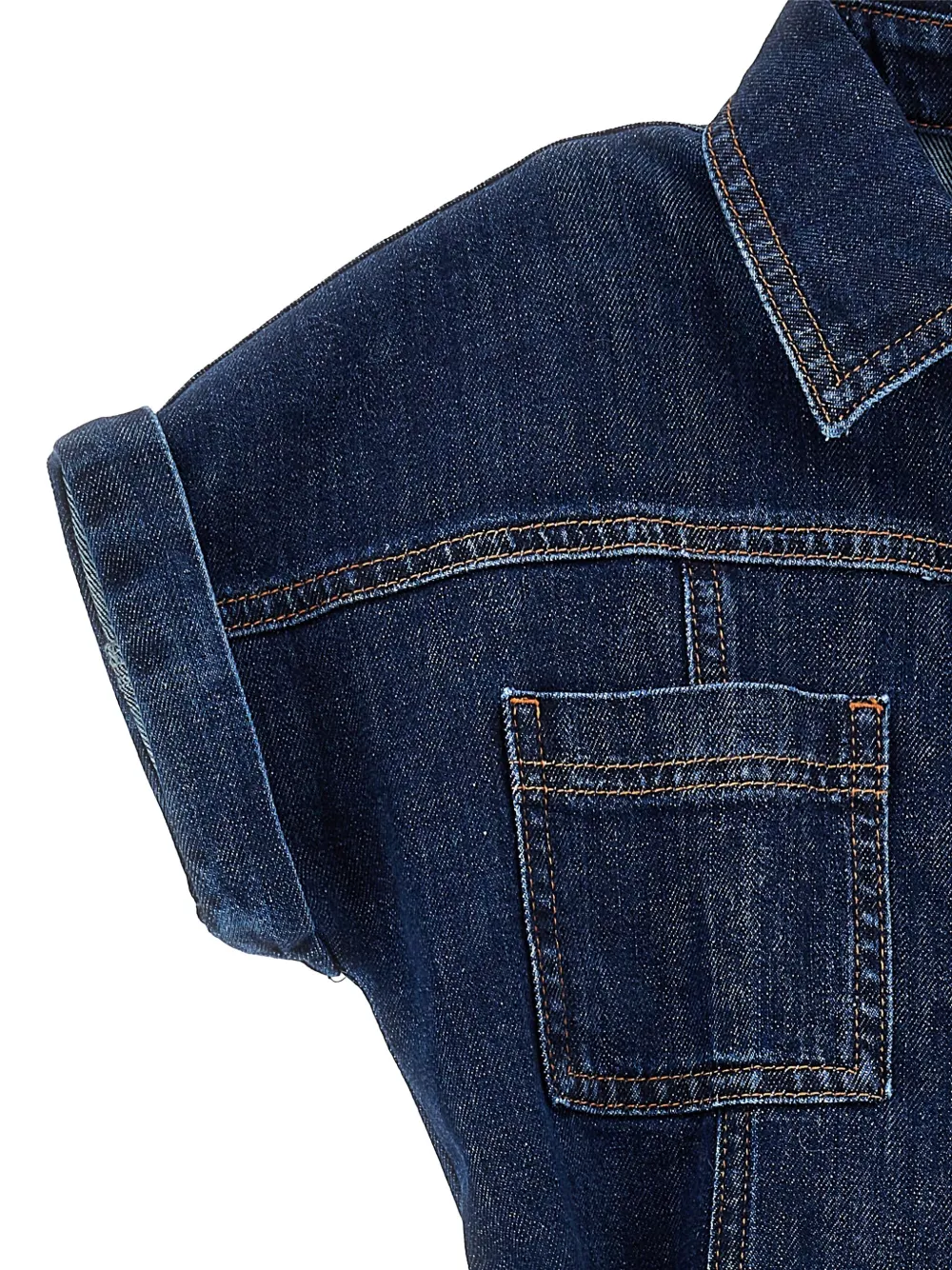 Philosophy Di Lorenzo Serafini Kids Jumpsuit van spijkerstof met ceintuur Blauw