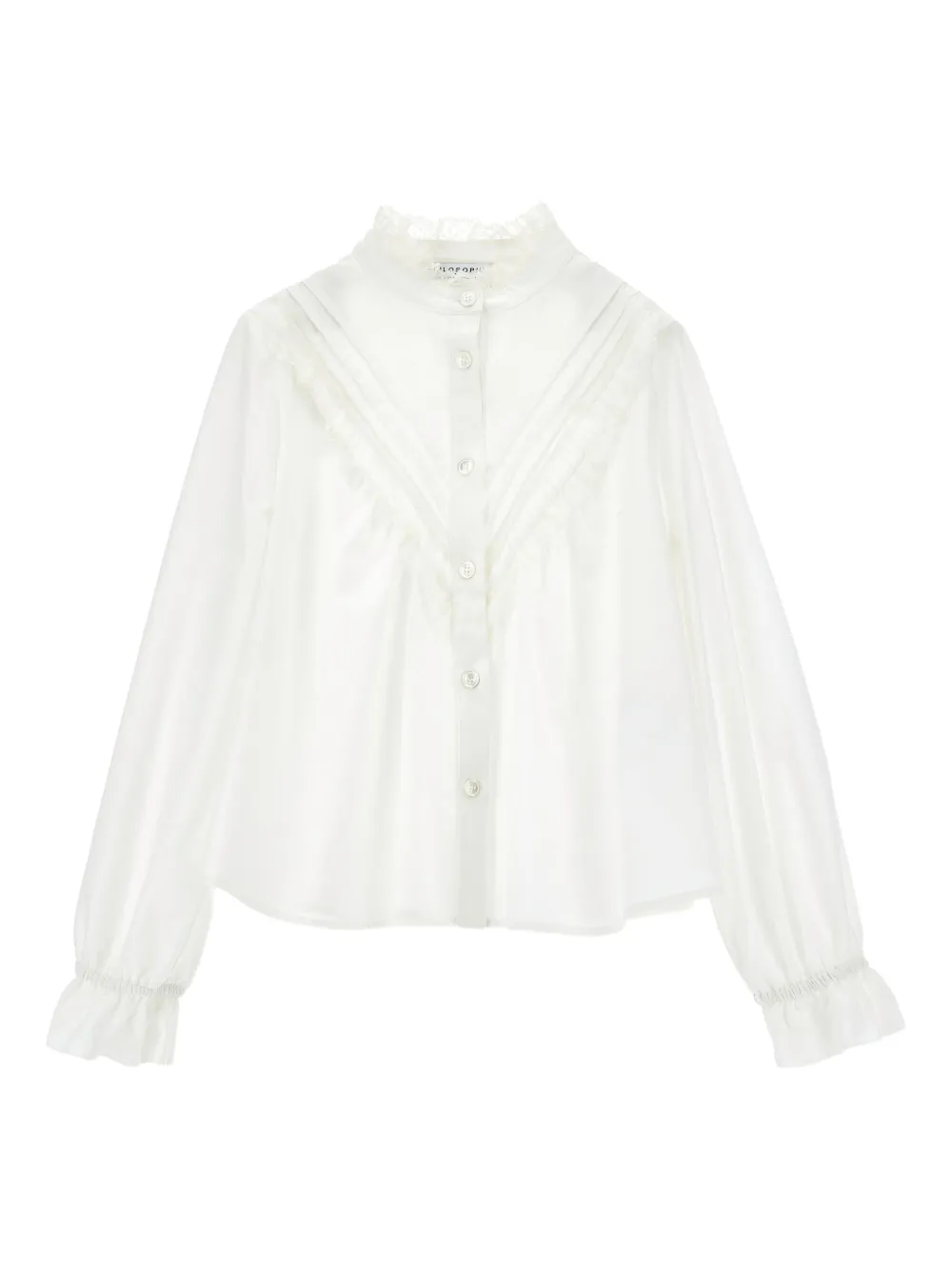 Philosophy Di Lorenzo Serafini Lace-trimmed Buttoned Shirt In White