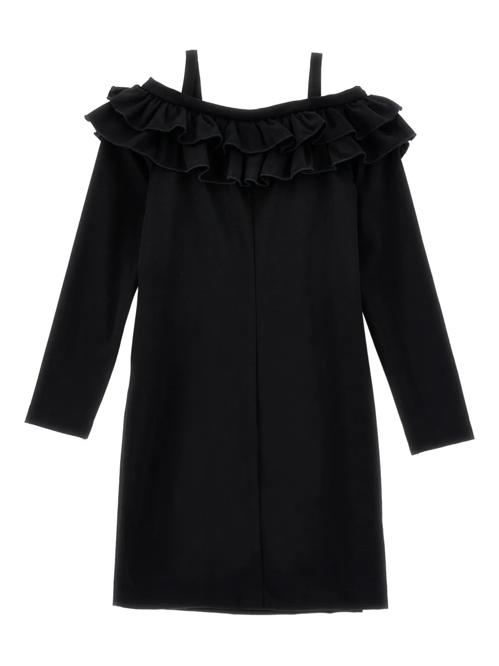 Philosophy Di Lorenzo Serafini Kids Off-shoulder jurk met ruches Zwart