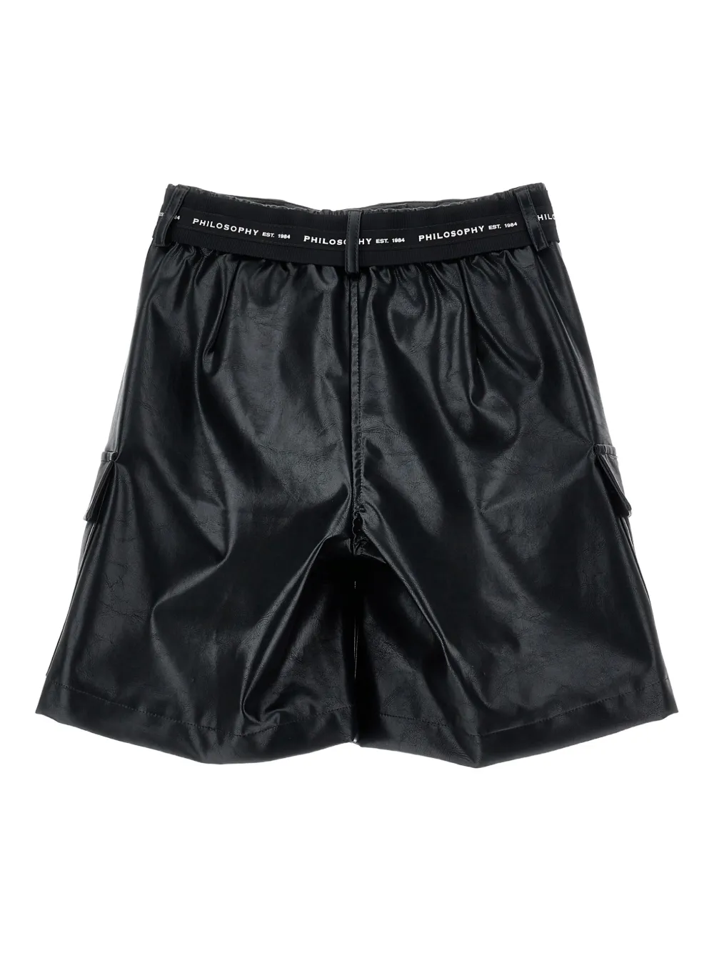 Philosophy Di Lorenzo Serafini Kids Cargo shorts met ceintuur Zwart