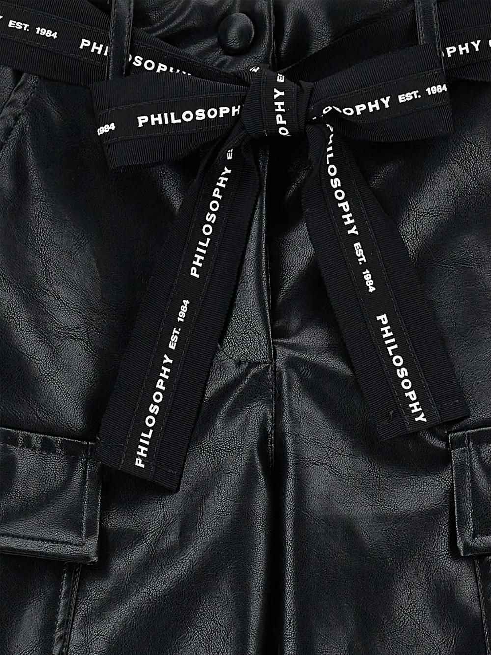 Philosophy Di Lorenzo Serafini Kids Cargo shorts met ceintuur Zwart