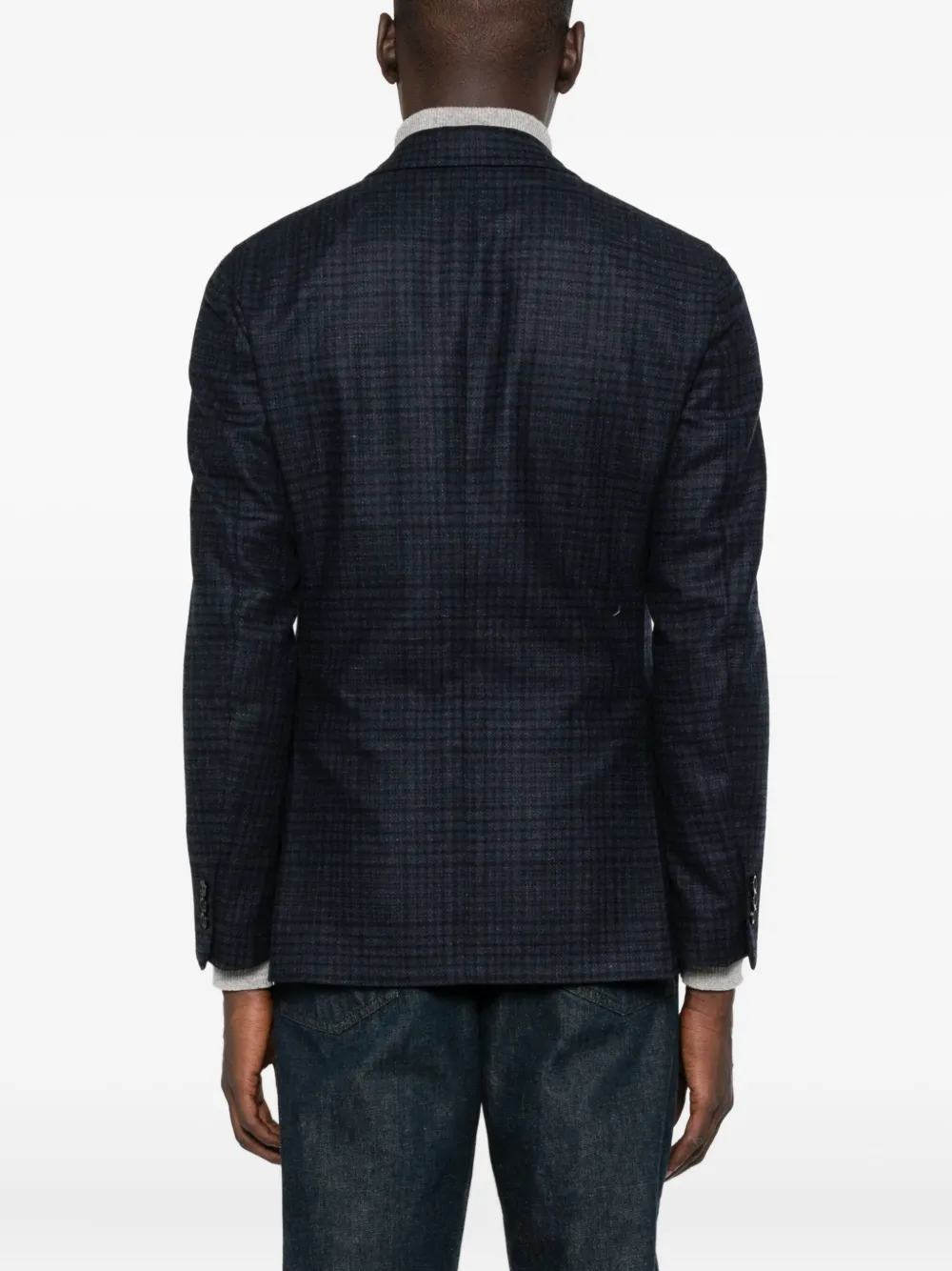 Lardini Geruite blazer met twee knopen Blauw