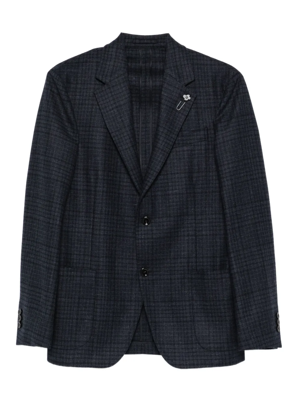 Lardini Geruite blazer met twee knopen Blauw