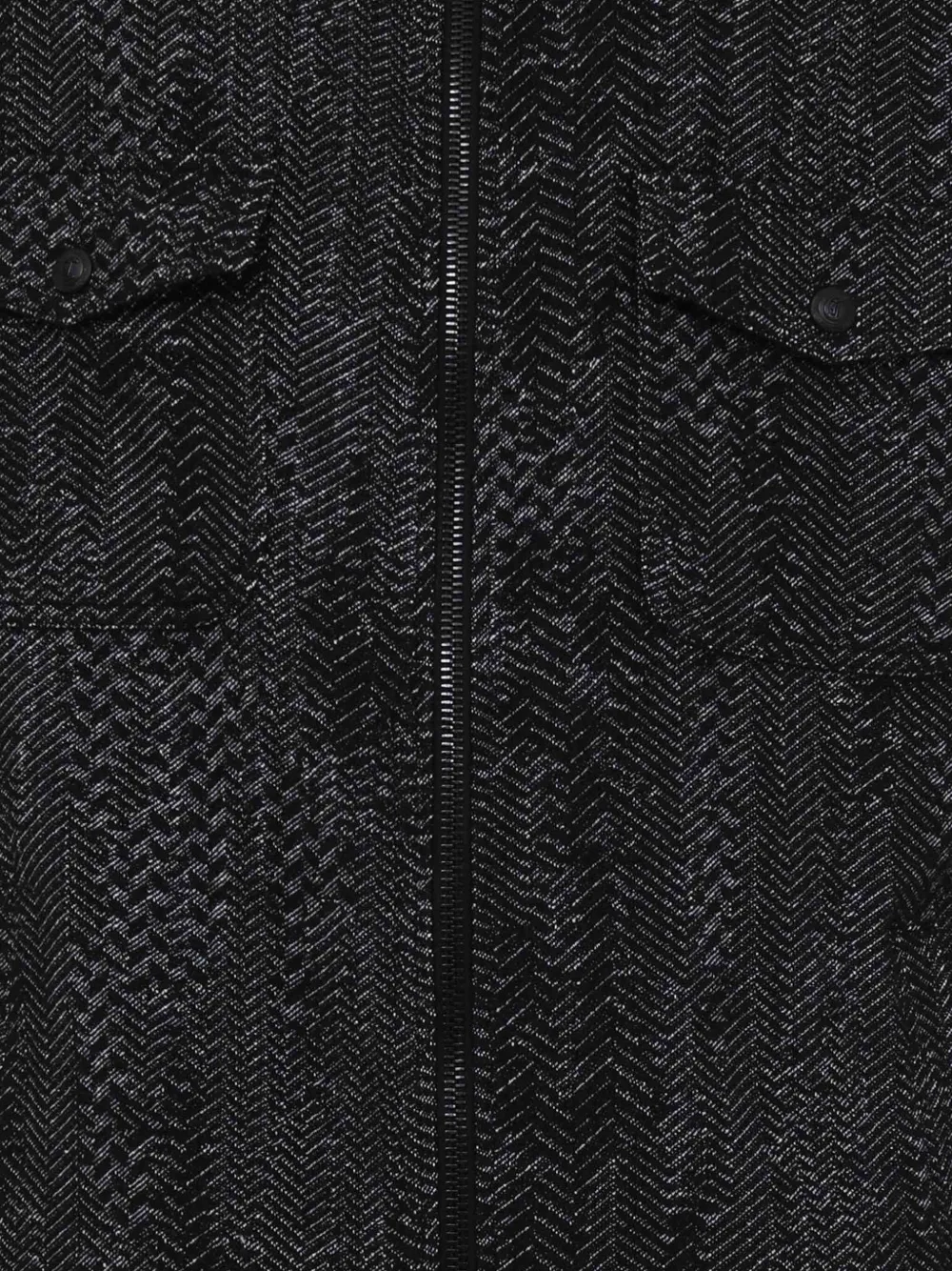 Just Cavalli Herringbone Zip-front Jacket In Gray