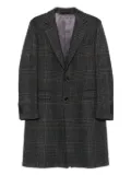 Lardini checked wool coat - Black