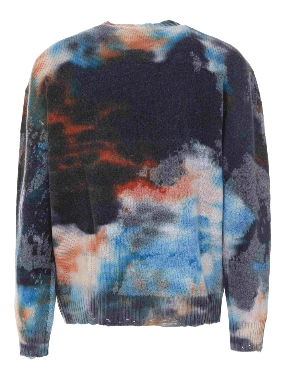 Just Cavalli Gerafelde trui met tie-dye print - Zwart