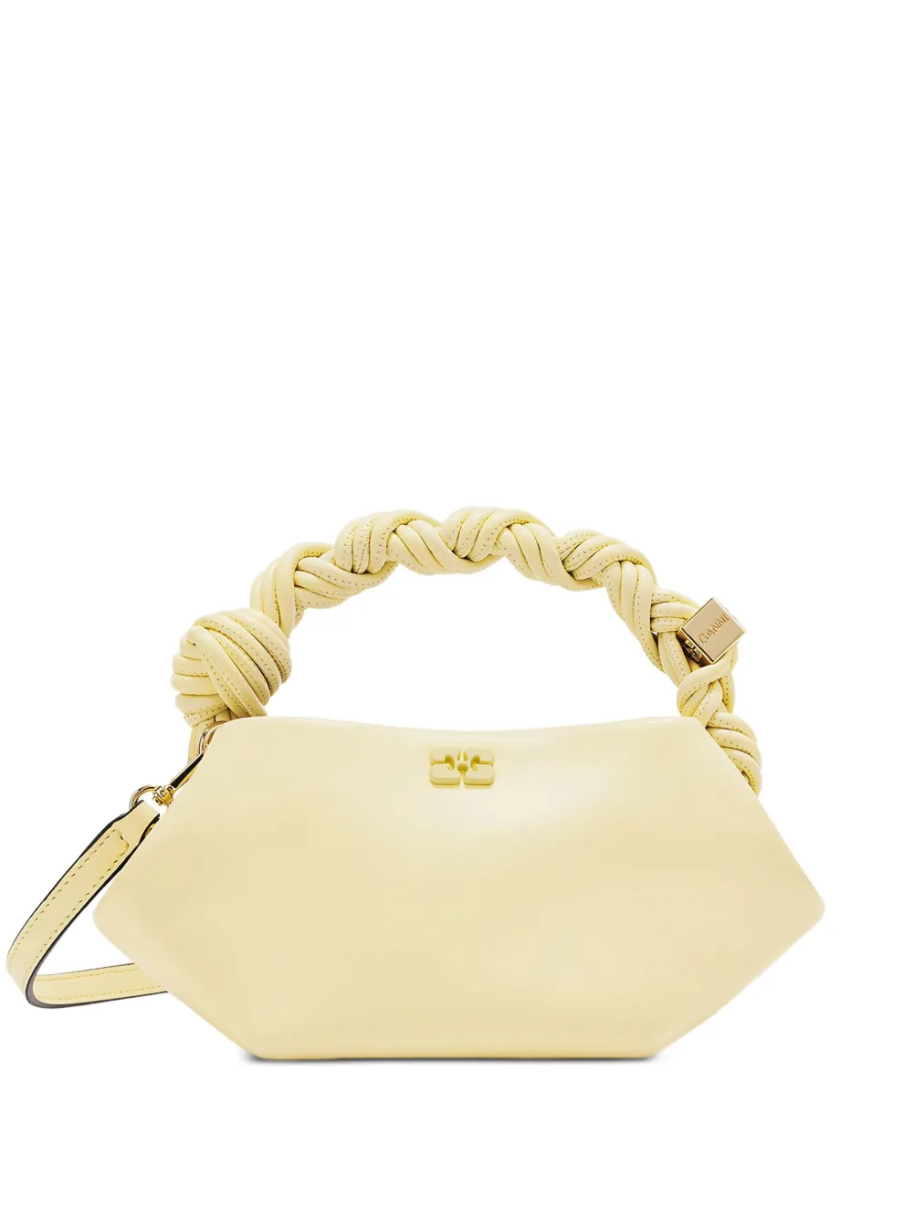 GANNI mini Bou twisted-handle bag - Giallo