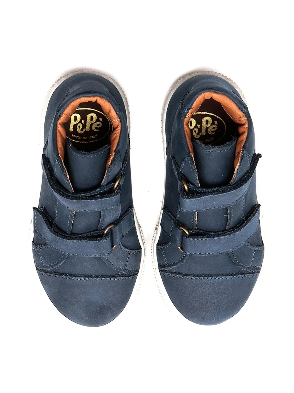 Pèpè Leren sneakers met bandjes Blauw